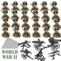 Set of 24 Mixed #2 (American History World War II) - Custom Building Blocks Mini Figures Compatible with Brick Building System