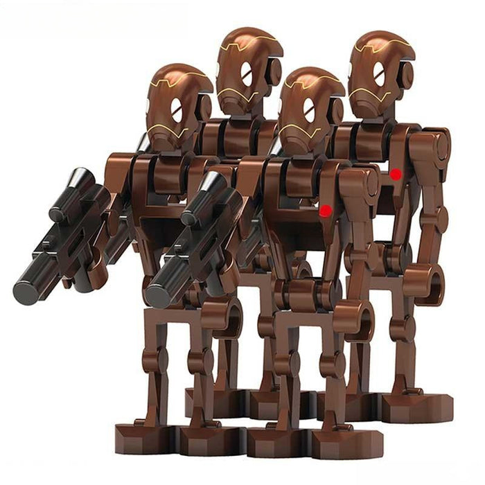 Set of 4 - Commando Battle Droids (Star Wars) - Custom Building Blocks Mini Figures Compatible with Brick Building System