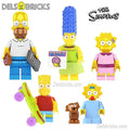 Set of 5 (The Simpsons) - Custom Building Blocks Mini Figures Compatible with Brick Building System