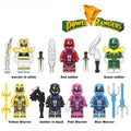 Set of 7 - The Mighty Morphin Power Rangers - Custom Building Blocks Mini Figures Compatible with Brick Building System