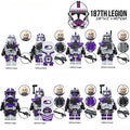 Set of 8 - 187th Legion Clone Troopers (Star Wars) - Custom Building Blocks Mini Figures Compatible with Brick Building System