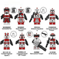 Set of 8 - Coruscant Guard Clone Troopers (Star Wars) - Custom Building Blocks Mini Figures Compatible with Brick Building System