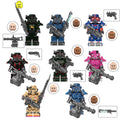 Set of 8 - T-45 Power Armor (Fallout) - Custom Building Blocks Mini Figures Compatible with Brick Building System