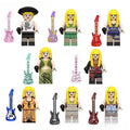 Set of 8 - Taylor Swift Eras Set 3 (Music) - Custom Building Blocks Mini Figures Compatible with Brick Building System