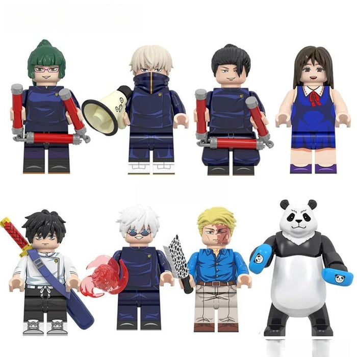 Set of 8 (Jujutsu Kaisen) - Custom Building Blocks Mini Figures Compatible with Brick Building System