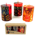 Set of Three Boxed Hand-Painted Candles - Bongazi Design - Nobunto - TheHomeToGo