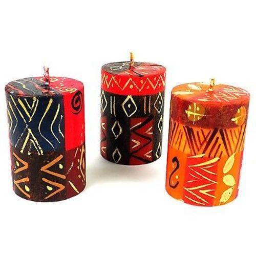 Set of Three Boxed Hand-Painted Candles - Bongazi Design - Nobunto - TheHomeToGo