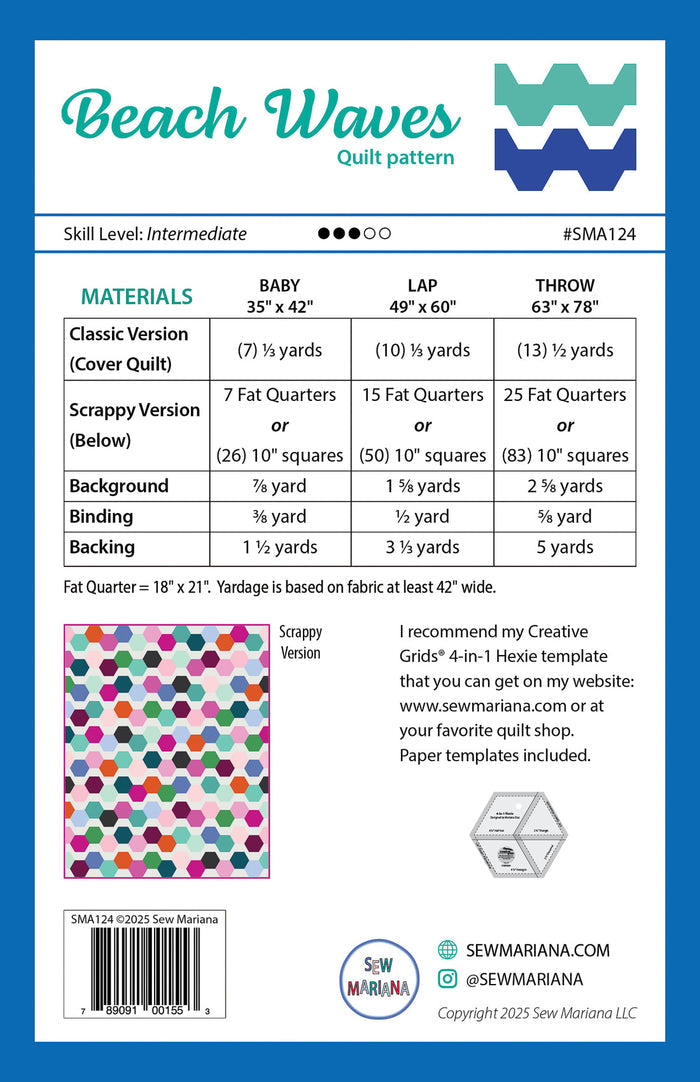 Sew Mariana - Beach Waves Quilt Pattern