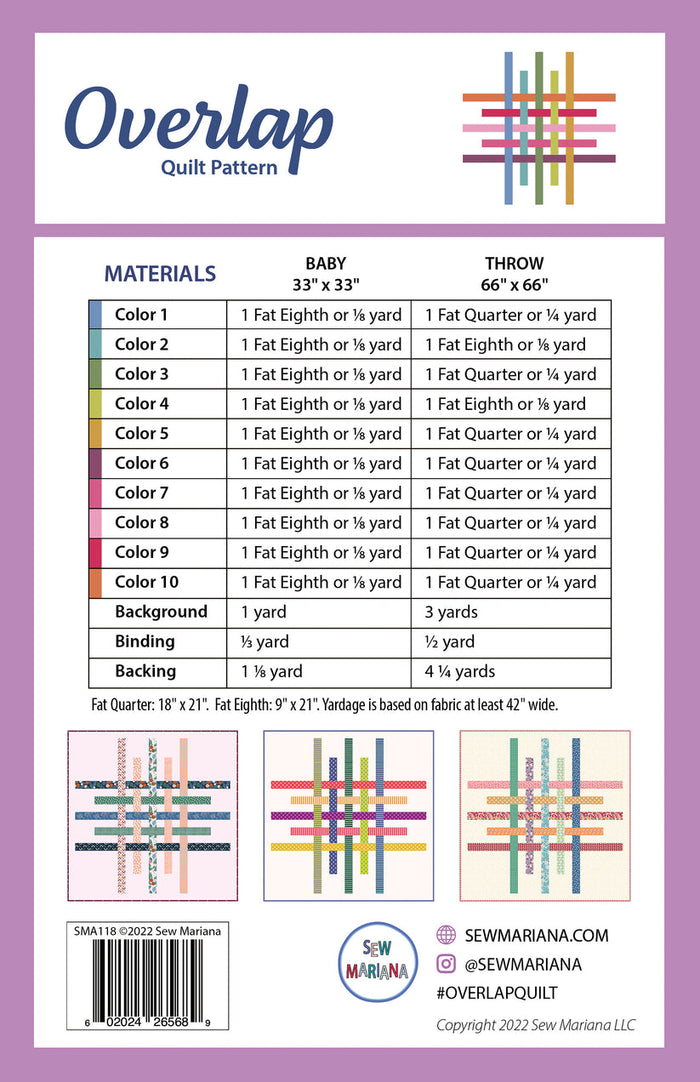 Sew Mariana - Overlap Quilt Pattern