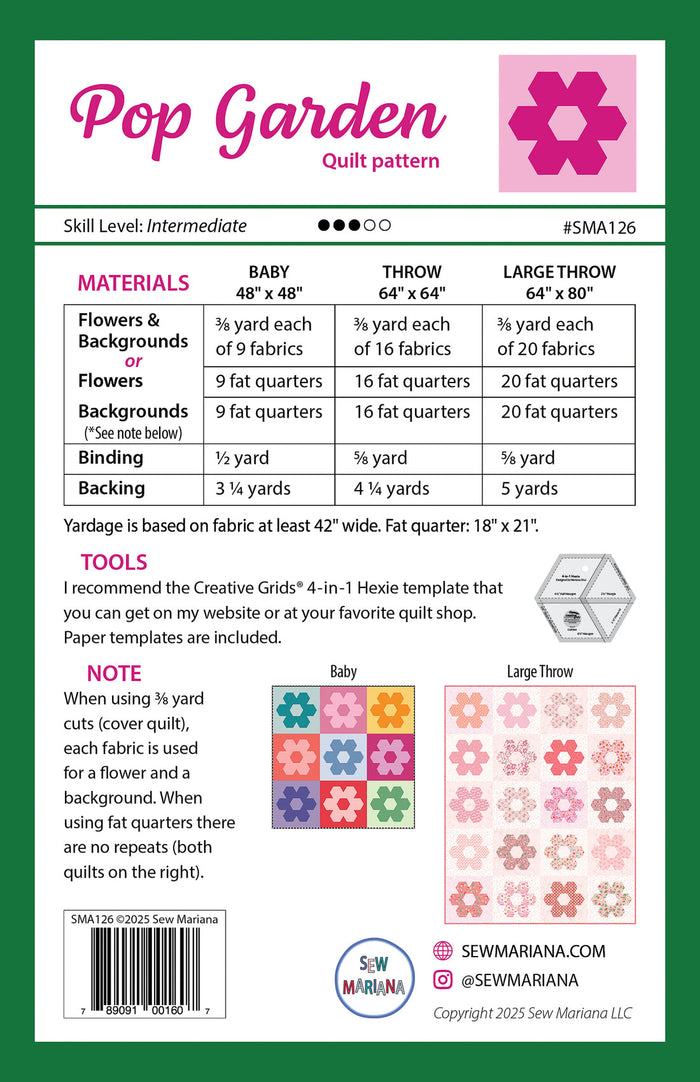 Sew Mariana - Pop Garden Quilt Pattern