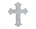 Silver Cross Patch - Sew Lucky Embroidery