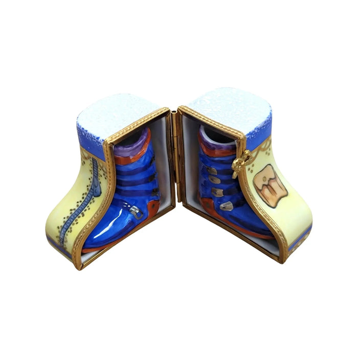 Ski Boots for Ski Lovers Limoges box shown from another angle
