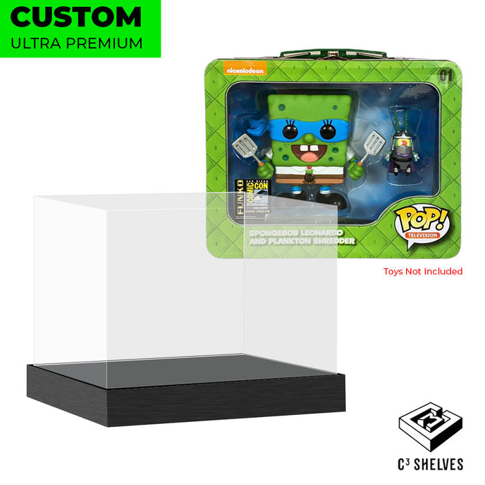 spongebob leonardo with plankton shredder lunchbox 2 pack standard custom acrylic ultra premium best funko pop hard protectors thick strong vinyl pop shield vaulted armor collect protect display geek exclusive wall mount case c3 shelves