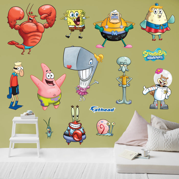 SpongeBob Squarepants - RealBig Characters Collection - Official Nickelodeon - Reusable Vinyl Wall Decals
