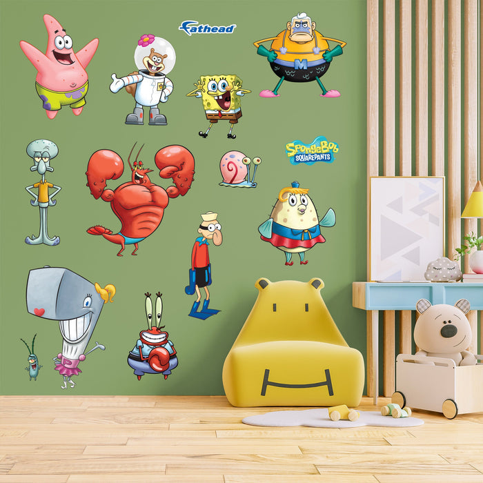 SpongeBob Squarepants - RealBig Characters Collection - Official Nickelodeon - Reusable Vinyl Wall Decals