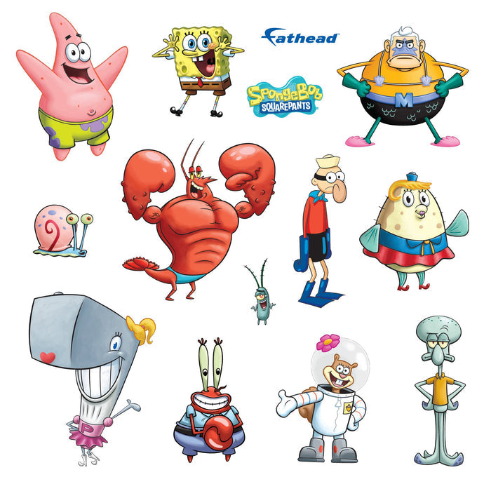 SpongeBob Squarepants - RealBig Characters Collection - Official Nickelodeon - Reusable Vinyl Wall Decals