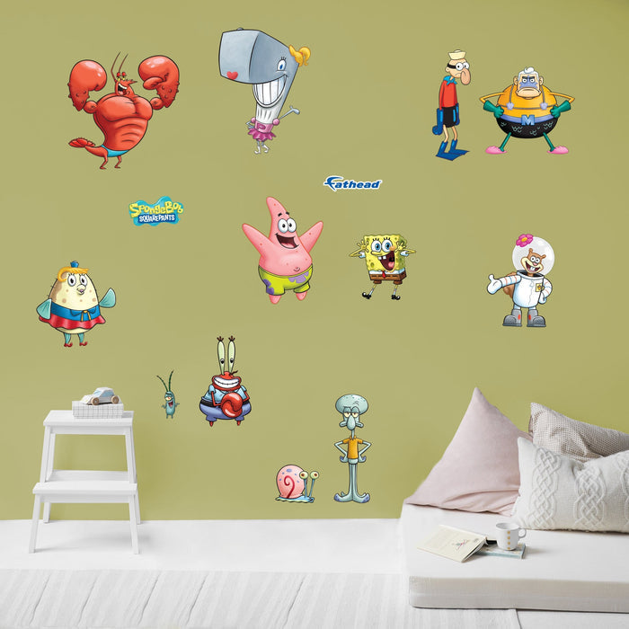 SpongeBob Squarepants - RealBig Characters Collection - Official Nickelodeon - Reusable Vinyl Wall Decals