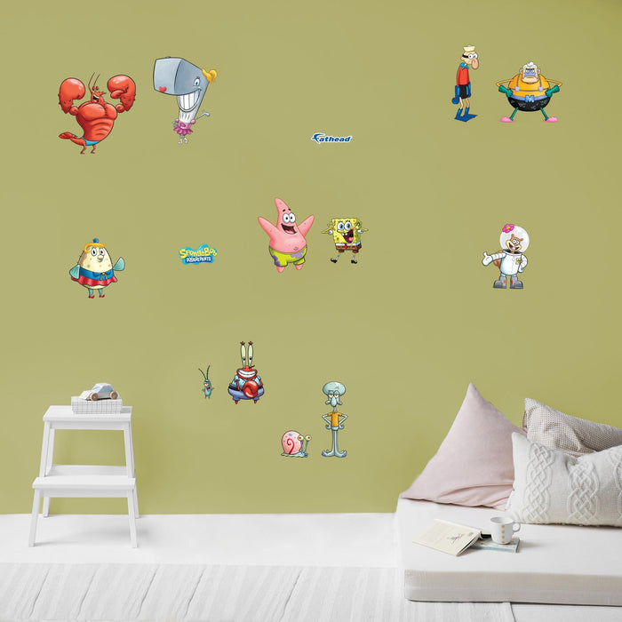 SpongeBob Squarepants - RealBig Characters Collection - Official Nickelodeon - Reusable Vinyl Wall Decals