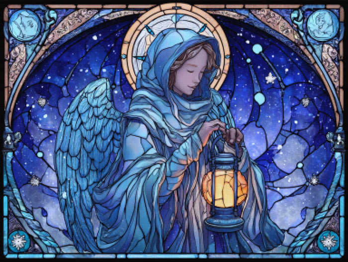 Stained Glass Winter Angel - Product Mockup 2