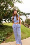 Stripe Baby Tee - Blueberry