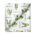 Sugar + Maple Personalized Green Sugar + Maple Large Stretchy Blanket - Cactus