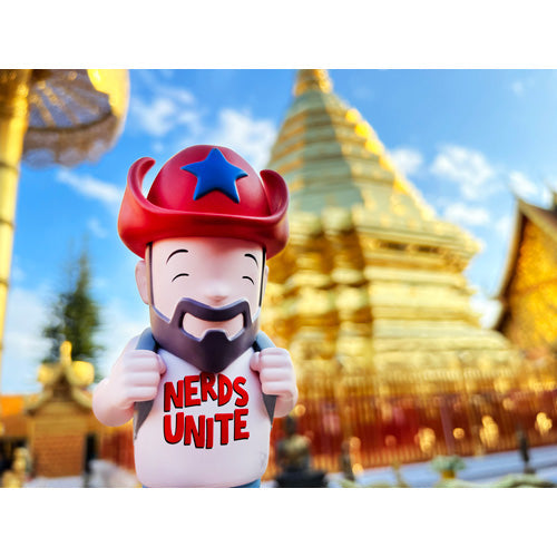Sully visits Doi Suthep Thailand - 11 x 14 Metal Print by Nomading Nerds