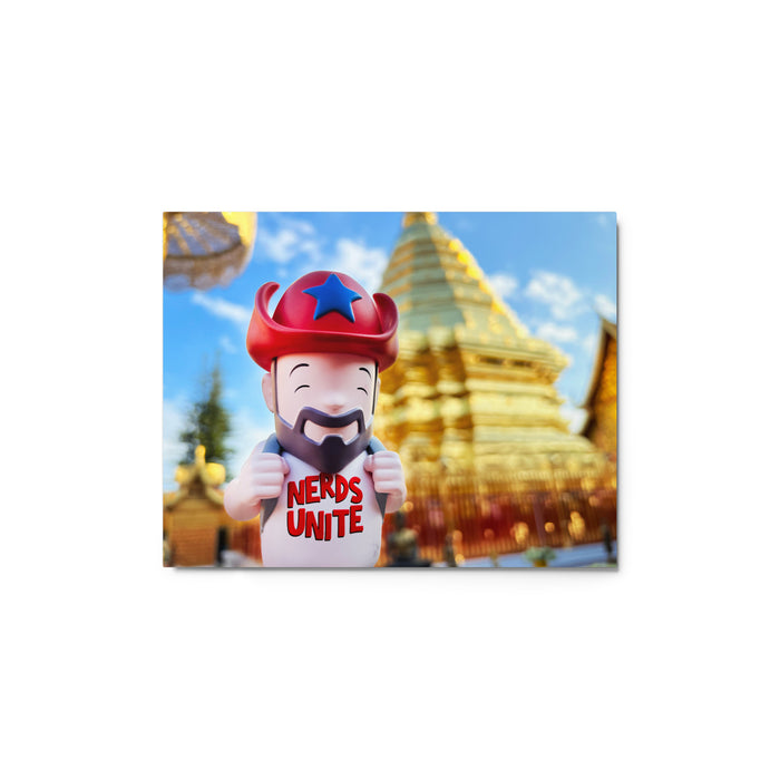 Sully visits Doi Suthep Thailand - 11 x 14 Metal Print by Nomading Nerds