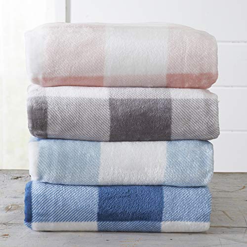 Super Soft Plaid Buffalo Check Velvet Plush Bed Blanket - EK CHIC HOME