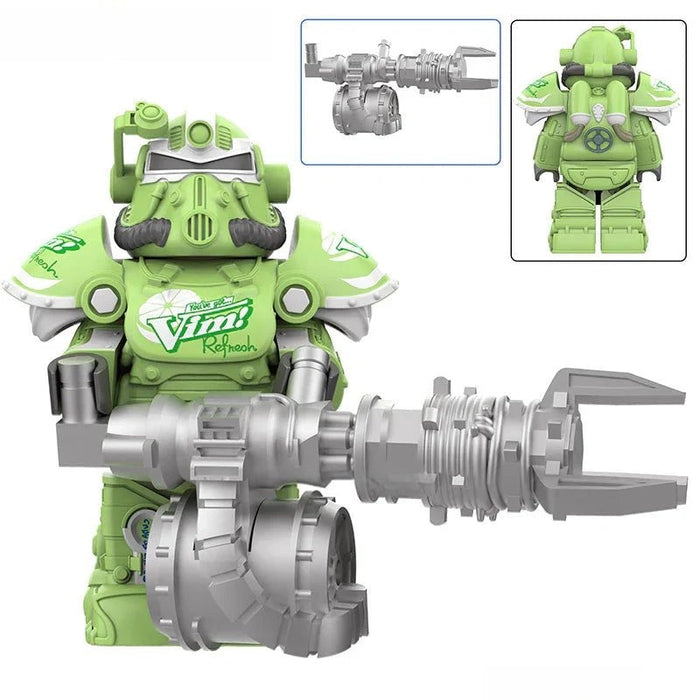 T-51 Power Armor 4-3 (Fallout) - Custom Building Blocks Mini Figures Compatible with Brick Building System