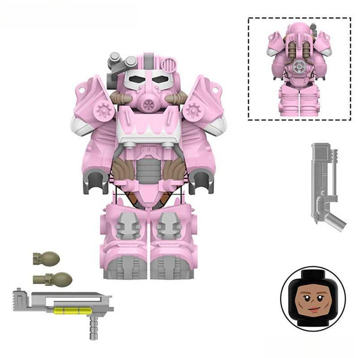 T60 Power Armor Set 2-6 (Fallout) - Custom Building Blocks Mini Figures Compatible with Brick Building System
