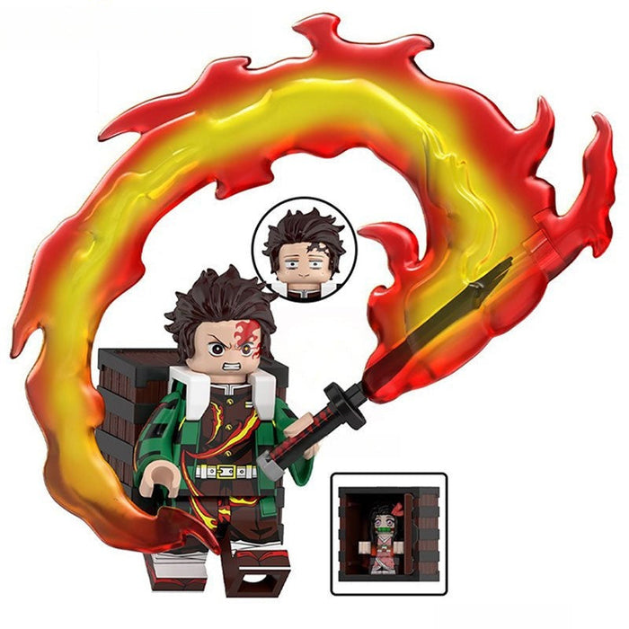 Tanjiro Kamado #2 (Demon Slayer) - Custom Building Blocks Mini Figures Compatible with Brick Building System
