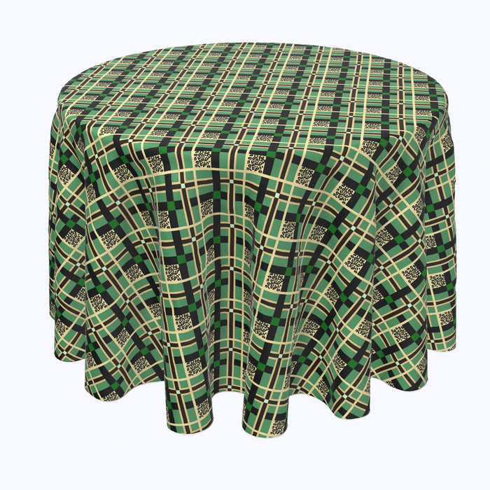 Tartan Plaid With Leopard Spots Rounds