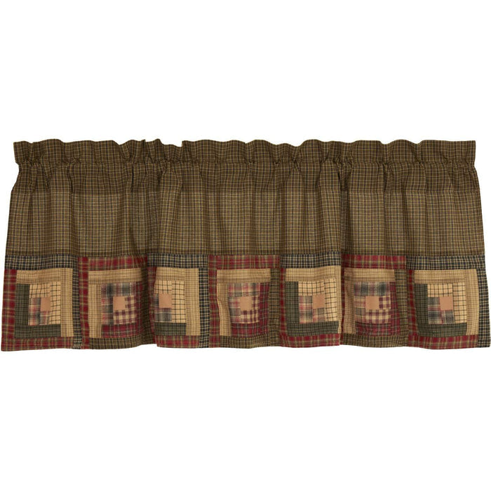 Tea Cabin Valance Log Cabin Block Border 20x60 - The Village Country Store