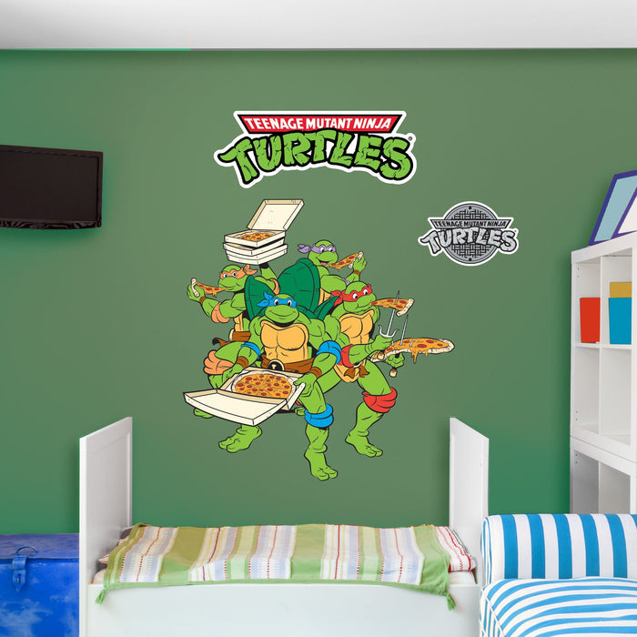 Teenage Mutant Ninja Turtles - RealBig Pizza Party Collection - Official Nickelodeon - Reusable Vinyl Wall Decals