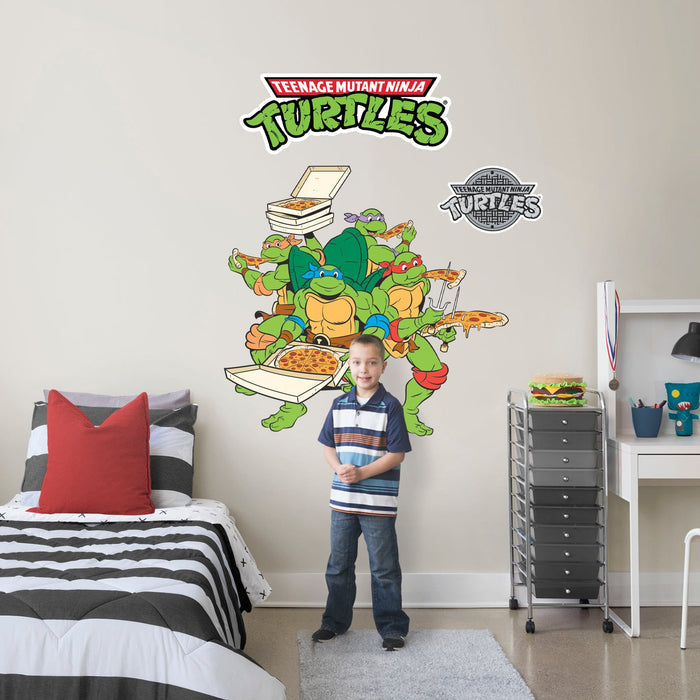 Teenage Mutant Ninja Turtles - RealBig Pizza Party Collection - Official Nickelodeon - Reusable Vinyl Wall Decals