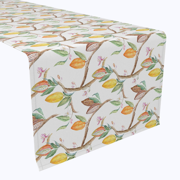 Tropical Cocoa Fruits & Leaves Runners