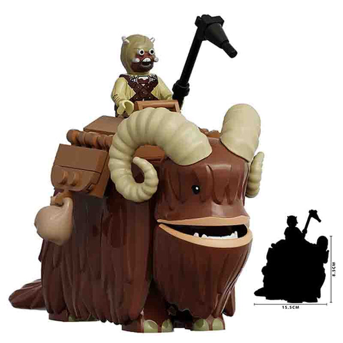 Tusken Raider & Bantha (Star Wars) - Custom Building Blocks Mini Figures Compatible with Brick Building System