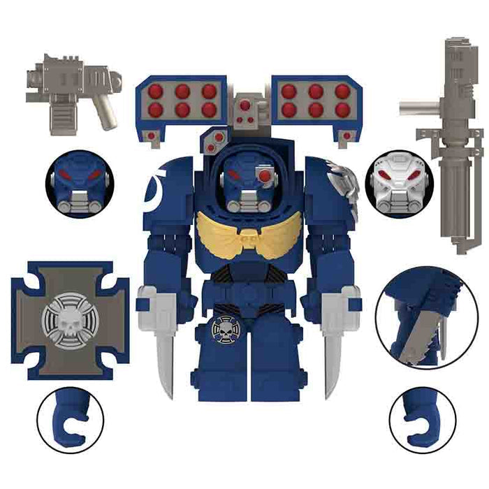 Ultramarines Terminator Big Figure (Warhammer 40,000) - Custom Building Blocks Mini Figures Compatible with Brick Building System