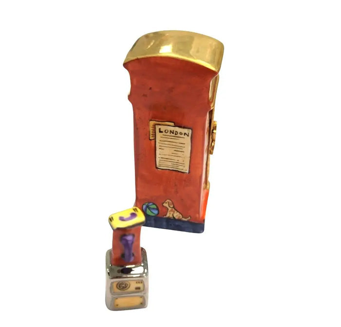 Hand-painted Vintage Telephone Booth Limoges box, additional photo