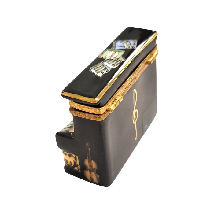 Hand-painted Vivaldi Black Piano Limoges box, additional photo