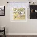 White Ruffled Sheer Valance 16x72 - The Village Country Store