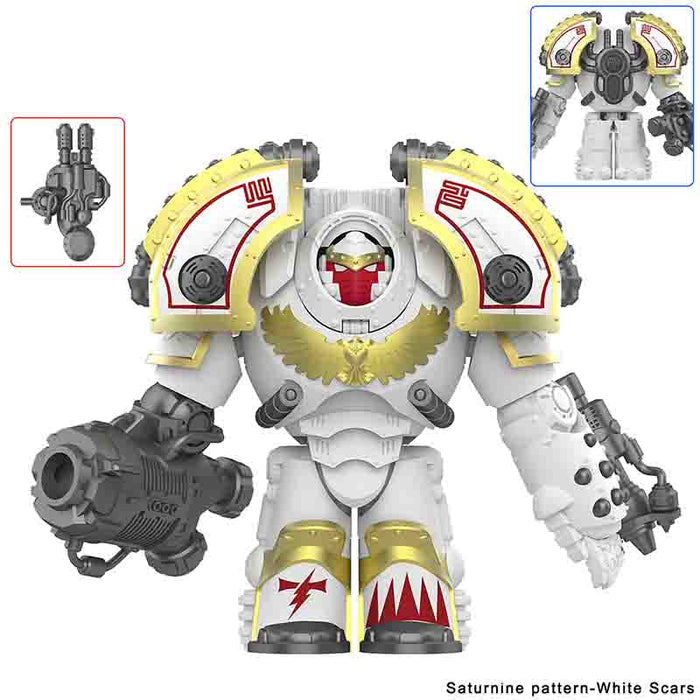 White Scars Saturnine Terminator Big Figure (Warhammer 40,000) - Custom Building Blocks Mini Figures Compatible with Brick Building System