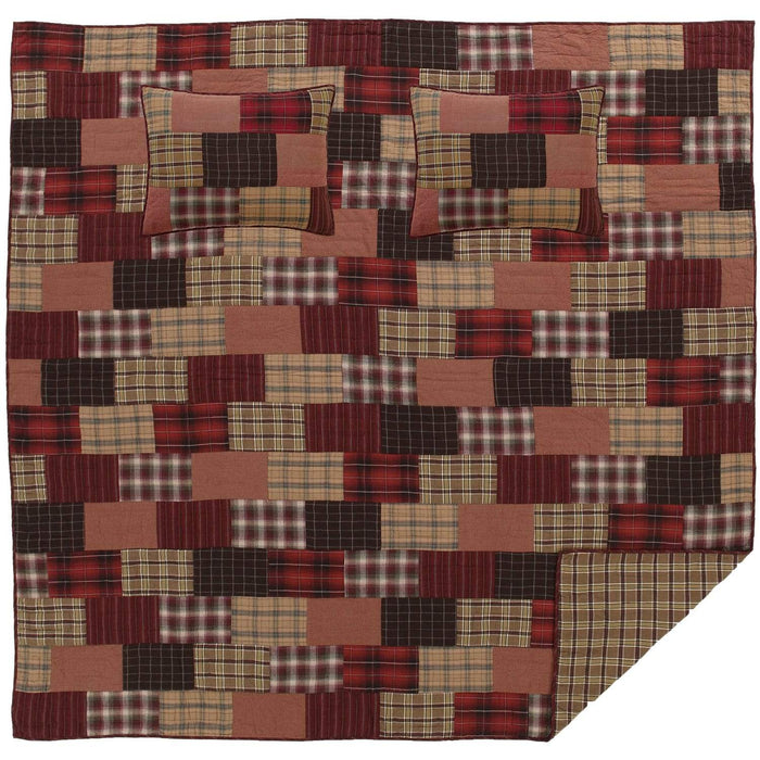 Wyatt Queen Quilt Set; 1-Quilt 90Wx90L w/2 Shams 21x27 - The Village Country Store