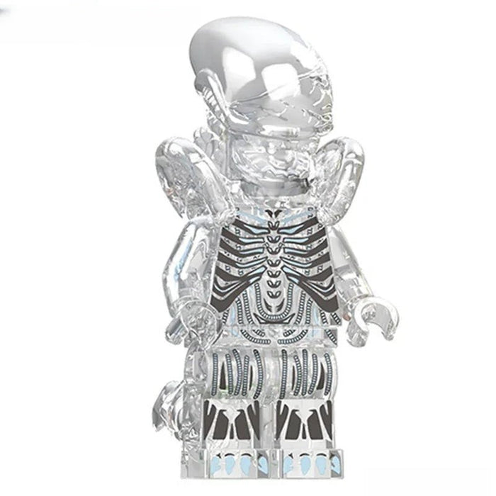 Xenomorph Transparent (Alien) - Custom Building Blocks Mini Figures Compatible with Brick Building System