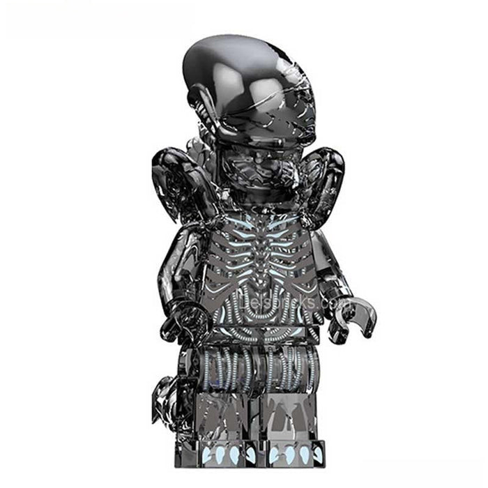 Xenomorph Transparent Black (Alien) - Custom Building Blocks Mini Figures Compatible with Brick Building System