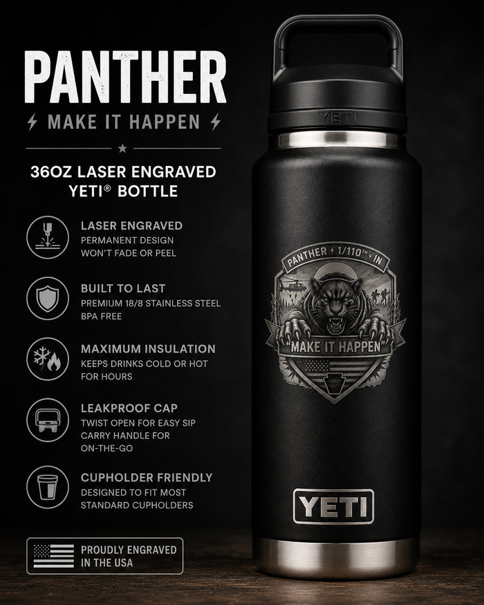 YETI Black 36oz Ramlber Bottle LE
