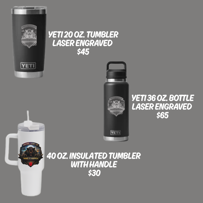 YETI Black 36oz Ramlber Bottle LE