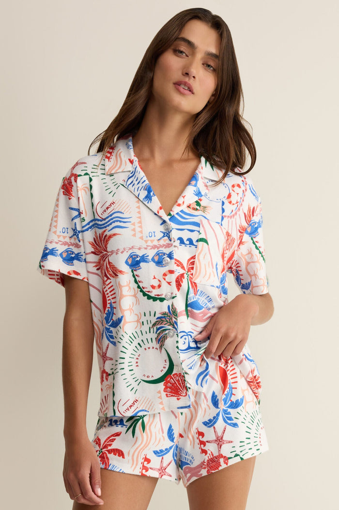 Z Supply: Beach Days Getaway PJ Top White